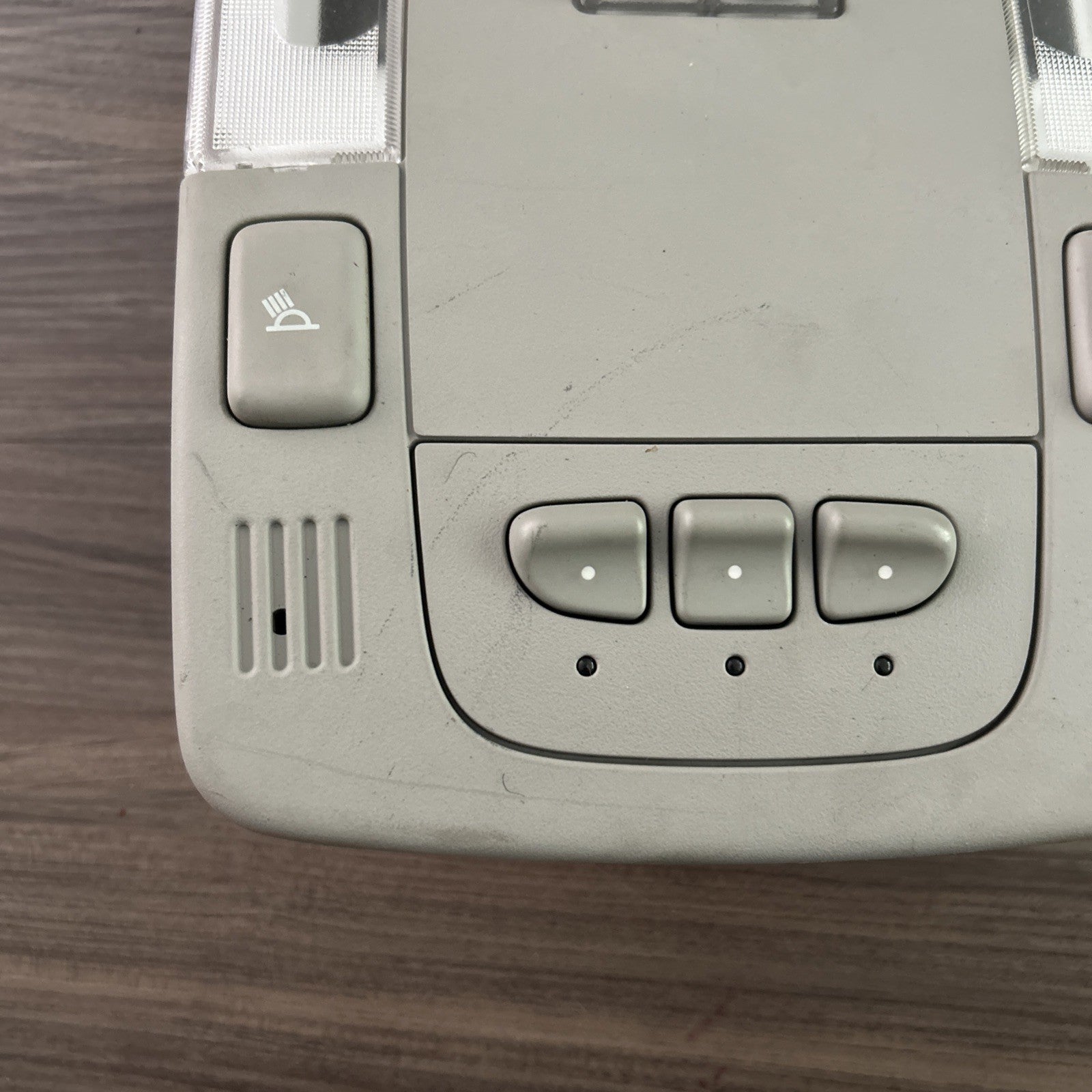 06-11 Cadillac DTS Overhead Console Map Lights Sunroof Switch Homelink Shale OEM