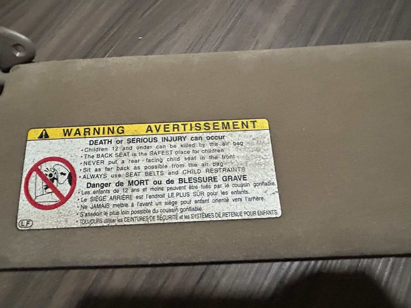 1996-2002 Toyota 4Runner Driver and Passenger Side Sun Visor Set Pair Tan color