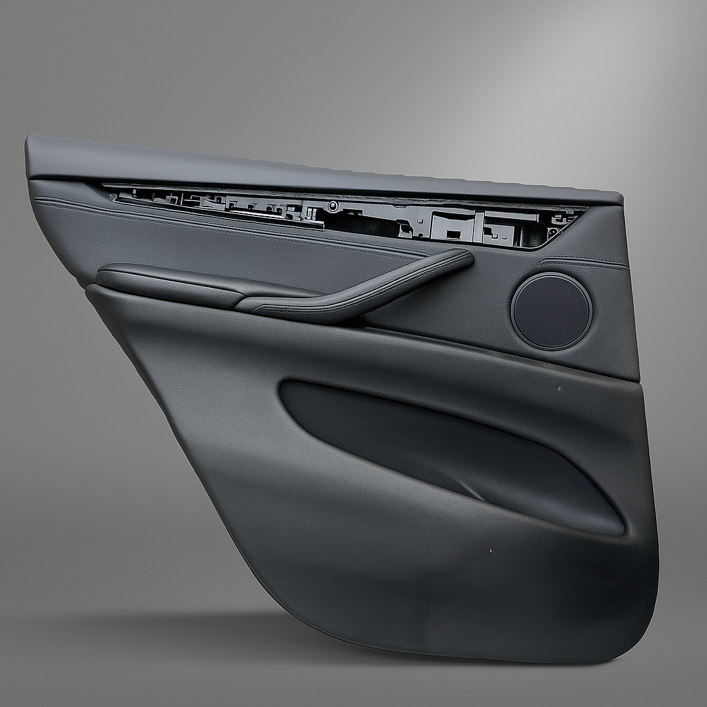 14-18 BMW X5 F15 Rear Left Driver Door Panel Card W/ Black OEM