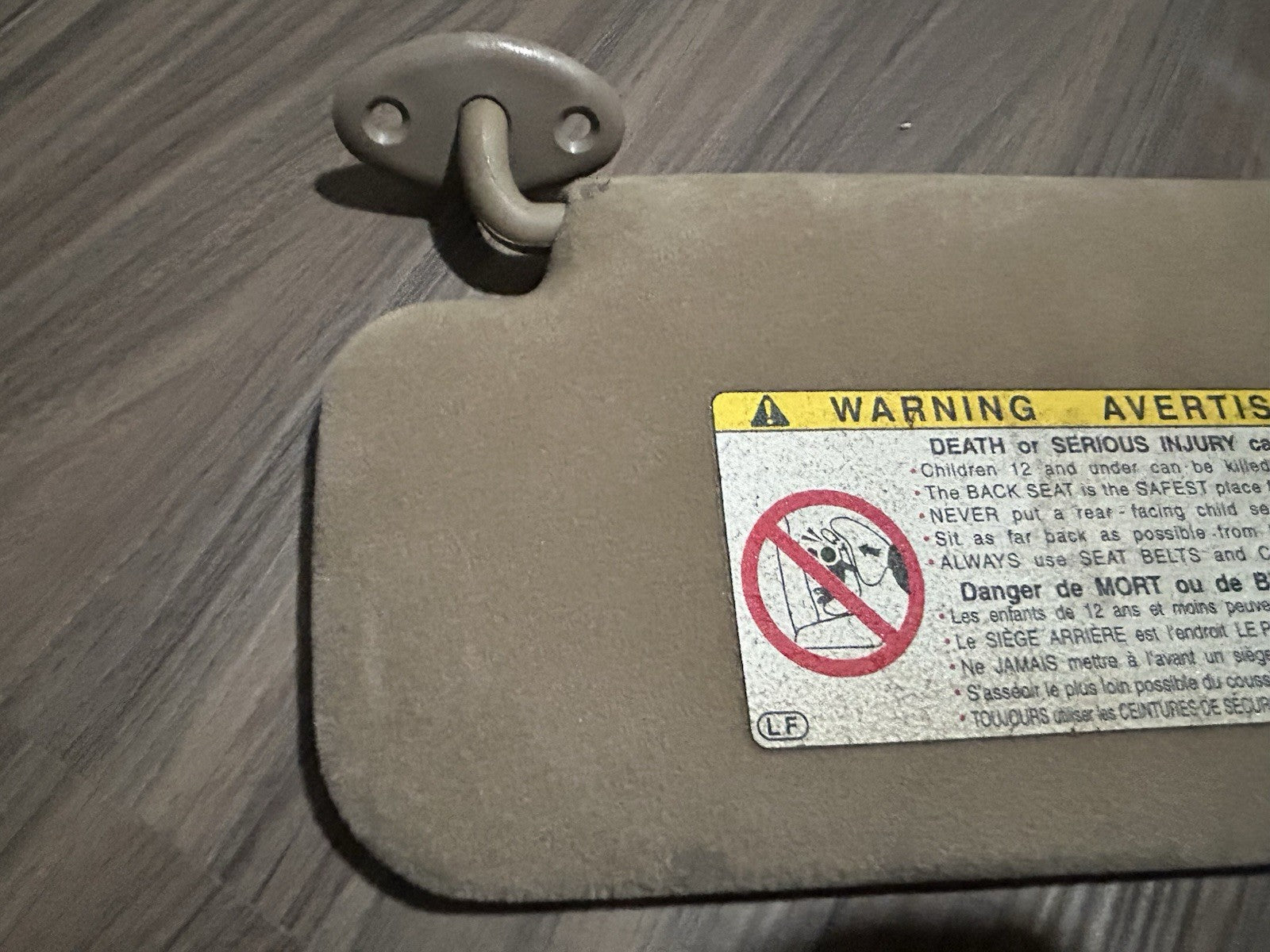 1996-2002 Toyota 4Runner Driver and Passenger Side Sun Visor Set Pair Tan color