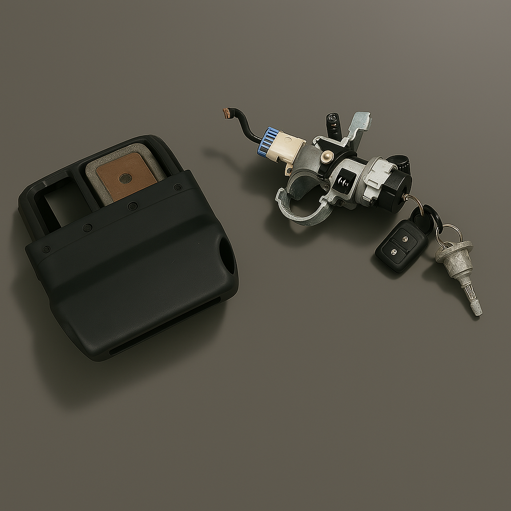 10-13 Kia Forte Sedan Ignition Switch Key, Door Lock Cylinder, Column Cover OEM