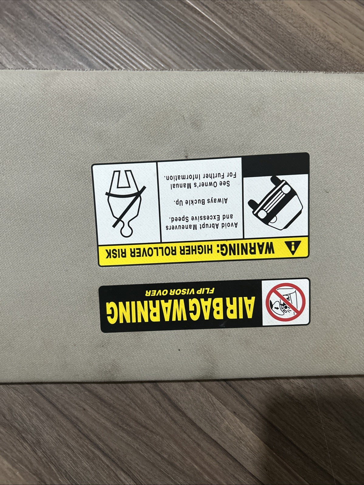 2007-2012 Acura RDX Sun Visor driver & passenger set (taupe / light gray)