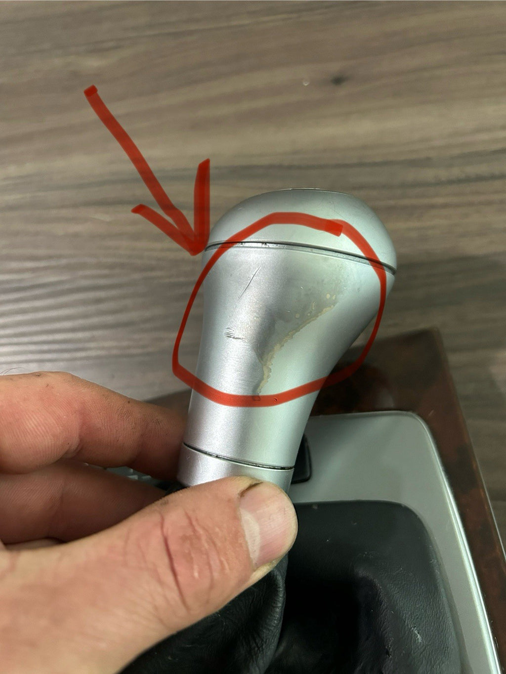 08-14 Mercedes W204, C300 Auto Shift Knob Boot & Base Trim Wood Trim