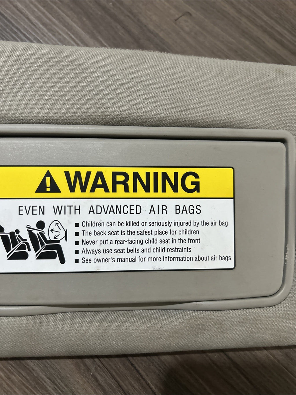 2007-2012 Acura RDX Sun Visor driver & passenger set (taupe / light gray)