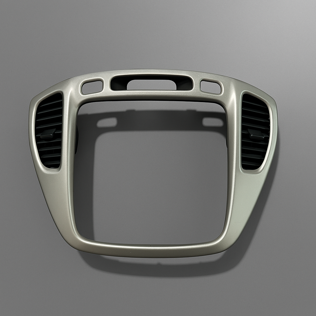 2003-2007 Toyota Highlander Dash Radio Bezel Trim W/ Air Vents OEM Silver