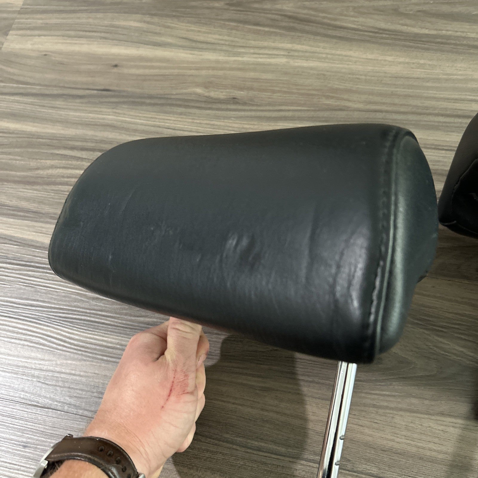 10-15 Lexus RX350 Second 2nd Row Left Right Center Headrest Set Leather Black