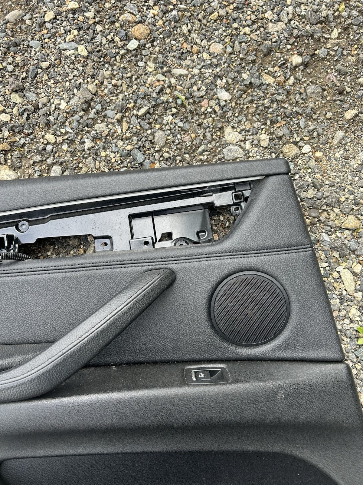 14-18 BMW X5 F15 Rear Left Driver Door Panel Card W/ Black OEM