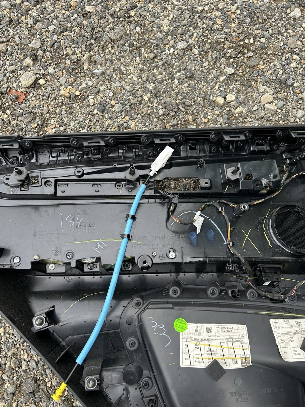 ⭐ 14-18 Bmw F15 X5 Rear Right Passenger Door Card Panel Trim Cover Black Oem