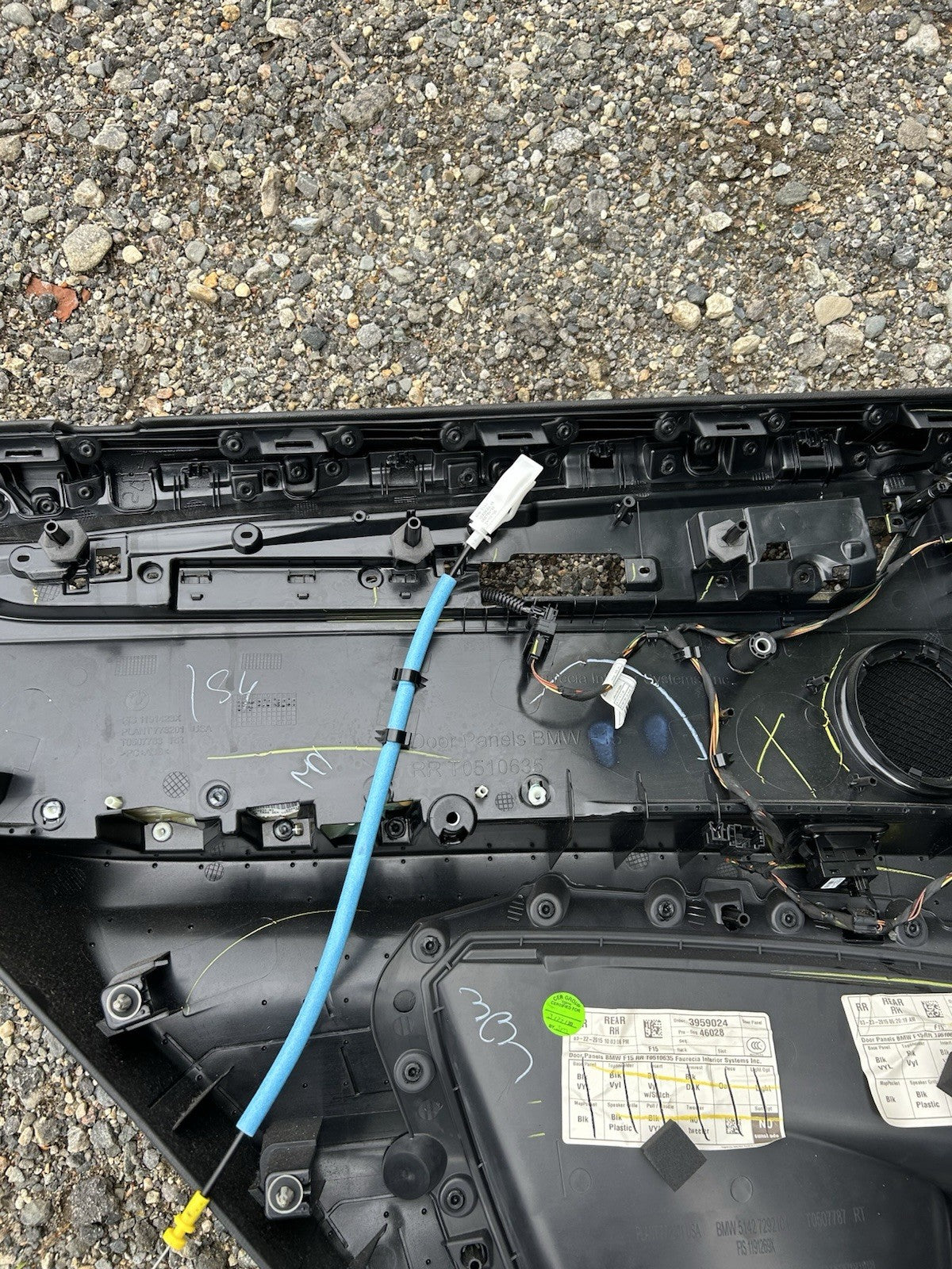 ⭐ 14-18 Bmw F15 X5 Rear Right Passenger Door Card Panel Trim Cover Black Oem