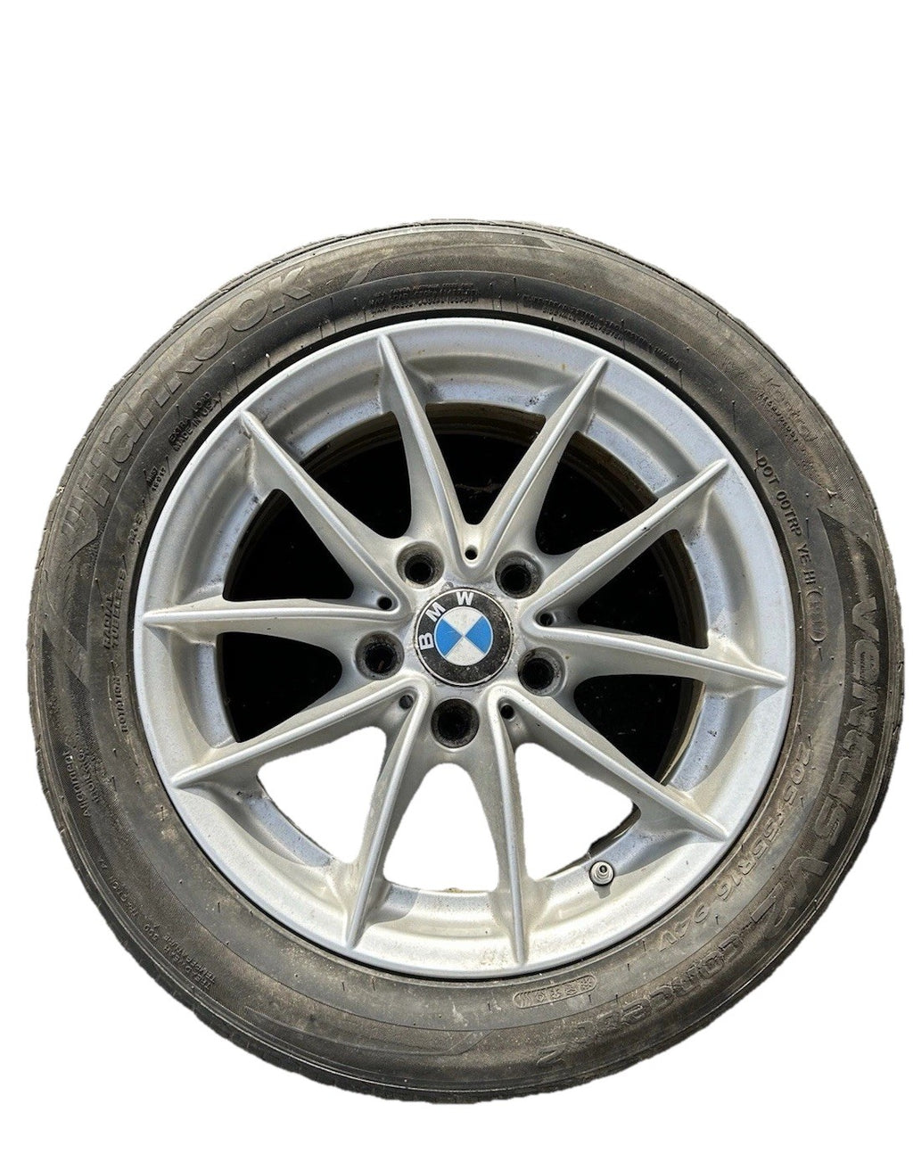 BMW 3 SERIES E90 E91 E92 16 INCH ALLOY WHEEL WITH TIRE SILVER 205 /55 / 16  OEM