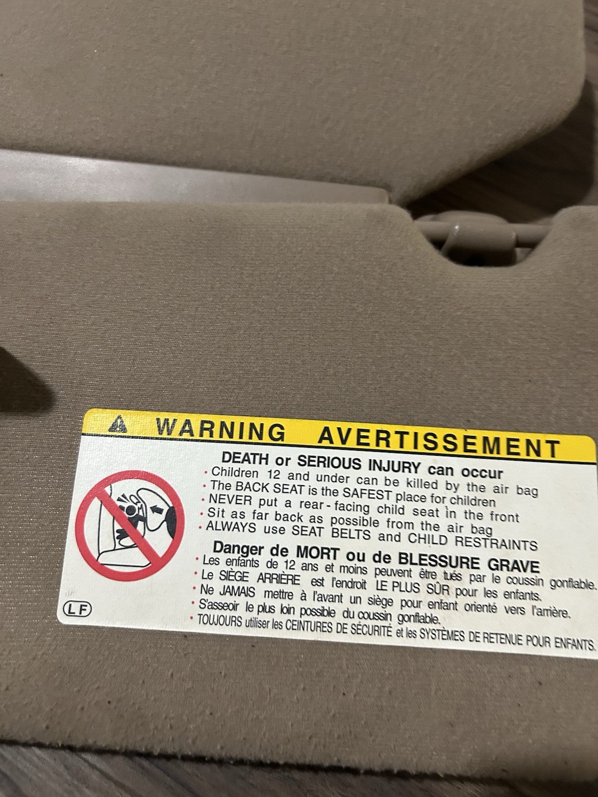 2000-2006 Toyota Tundra Sequoia DRIVER PASSENGER Left Right Sun Visor  OEM TAN