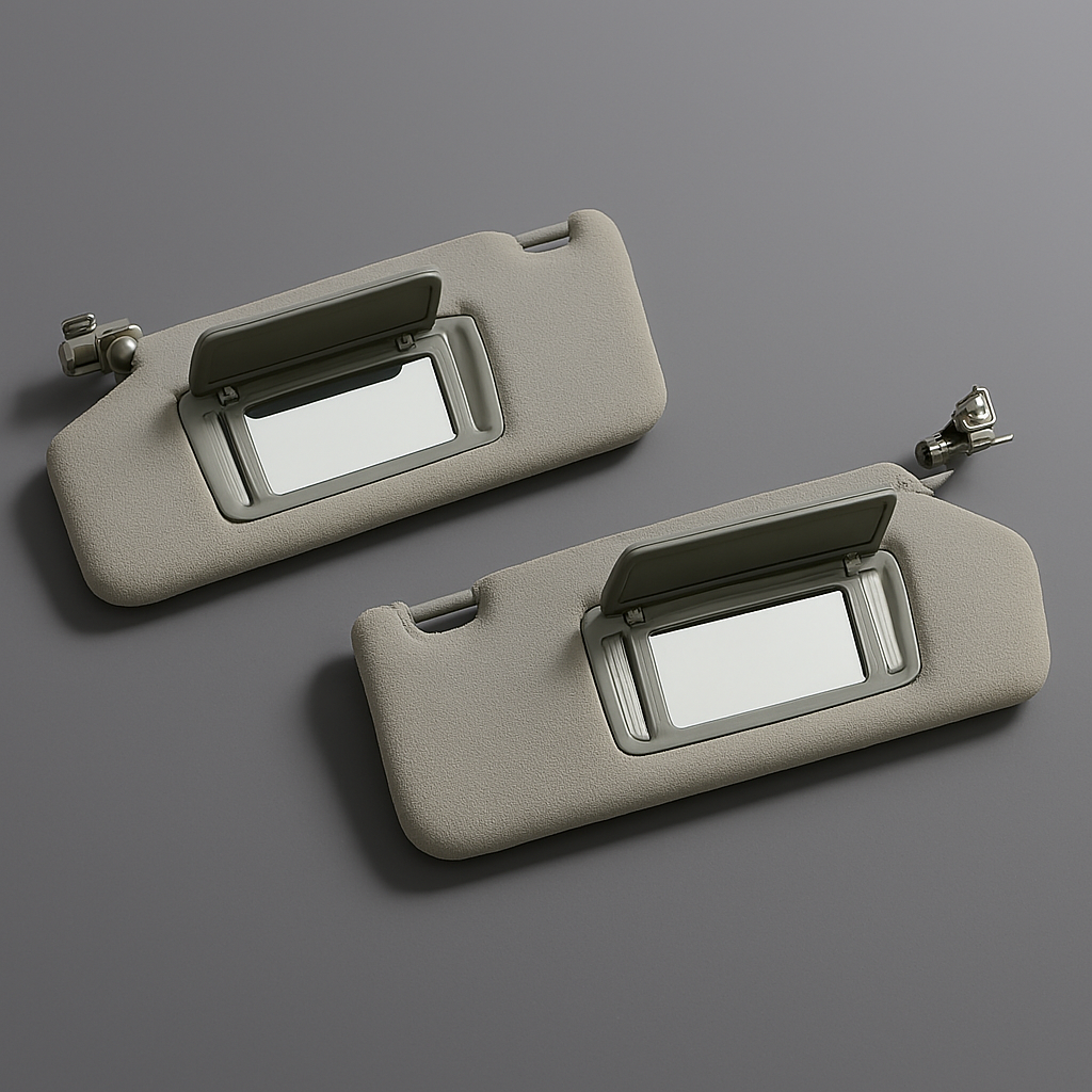 2004-2008 Toyota Solara Driver & Passenger Side Sun Visor Pair Gray