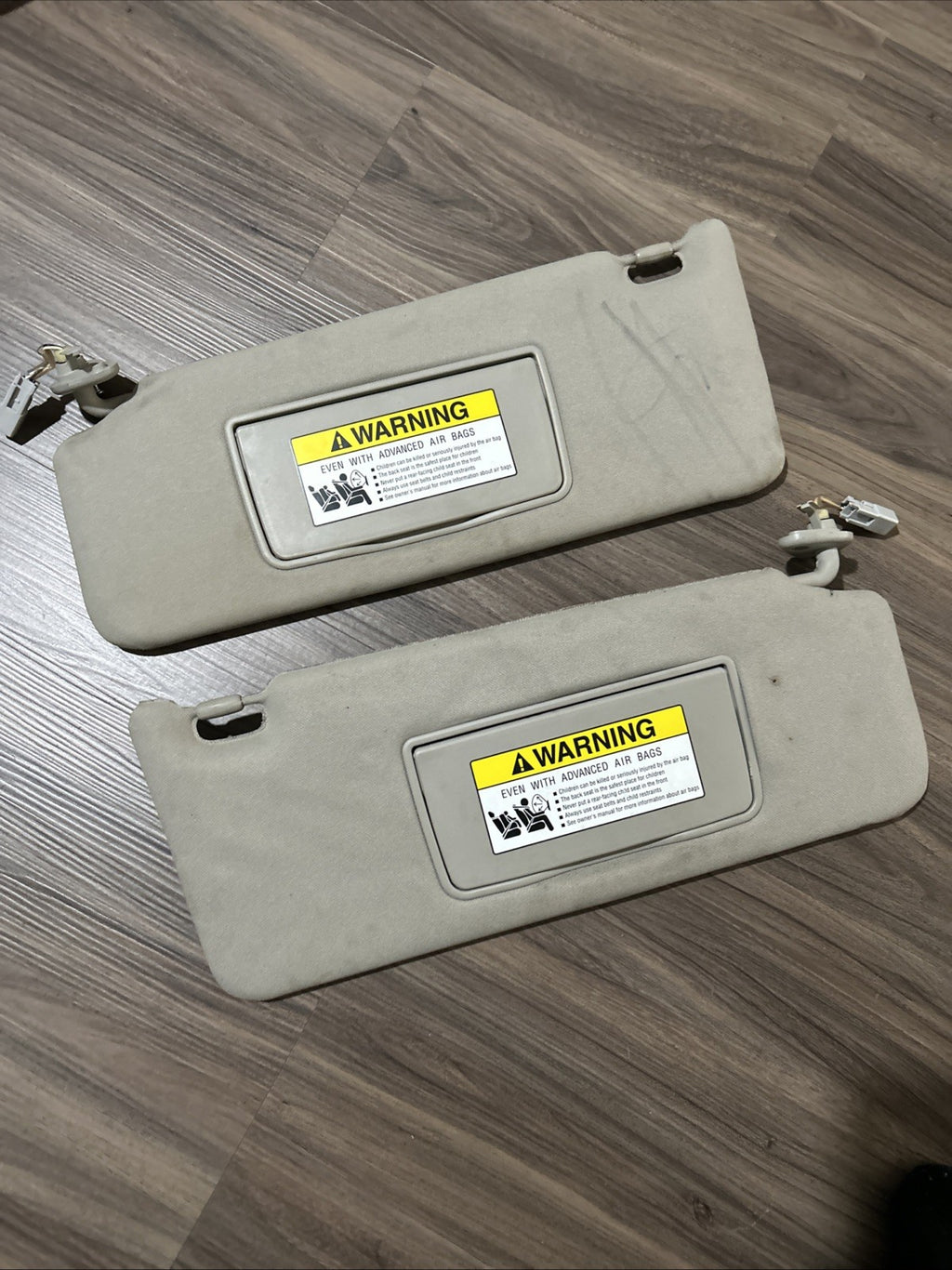 2007-2012 Acura RDX Sun Visor driver & passenger set (taupe / light gray)