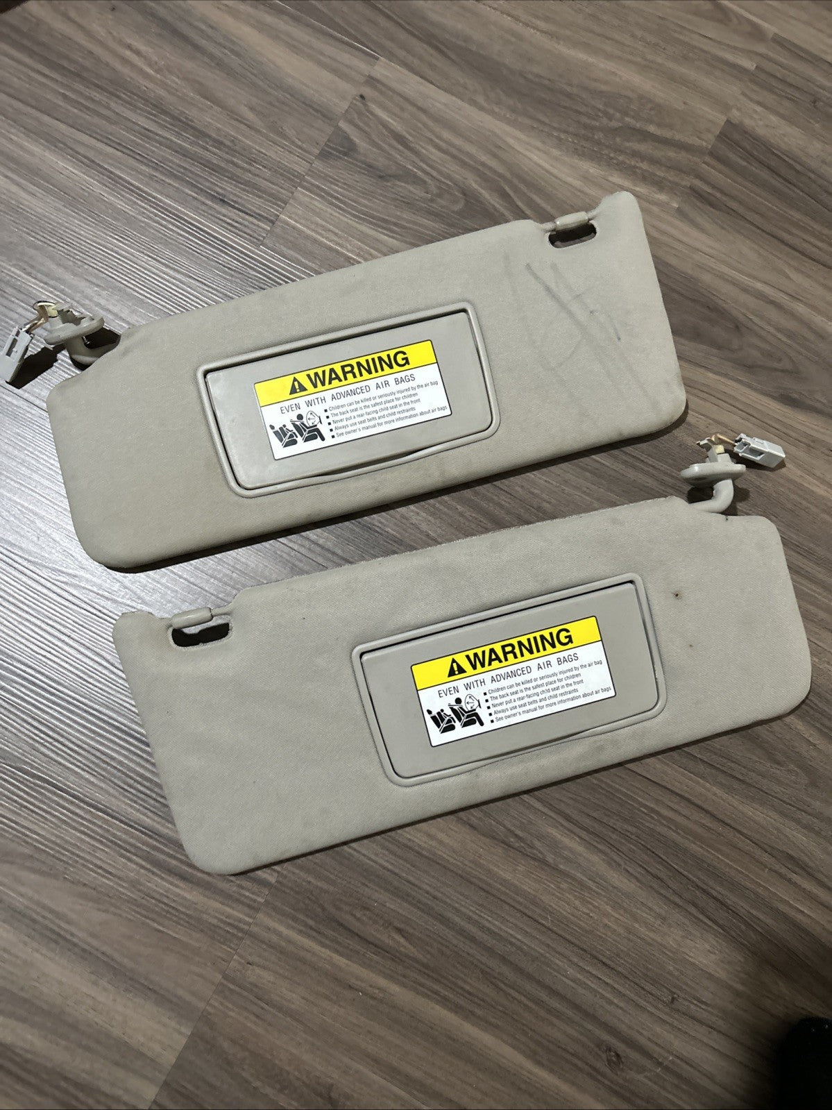 2007-2012 Acura RDX Sun Visor driver & passenger set (taupe / light gray)