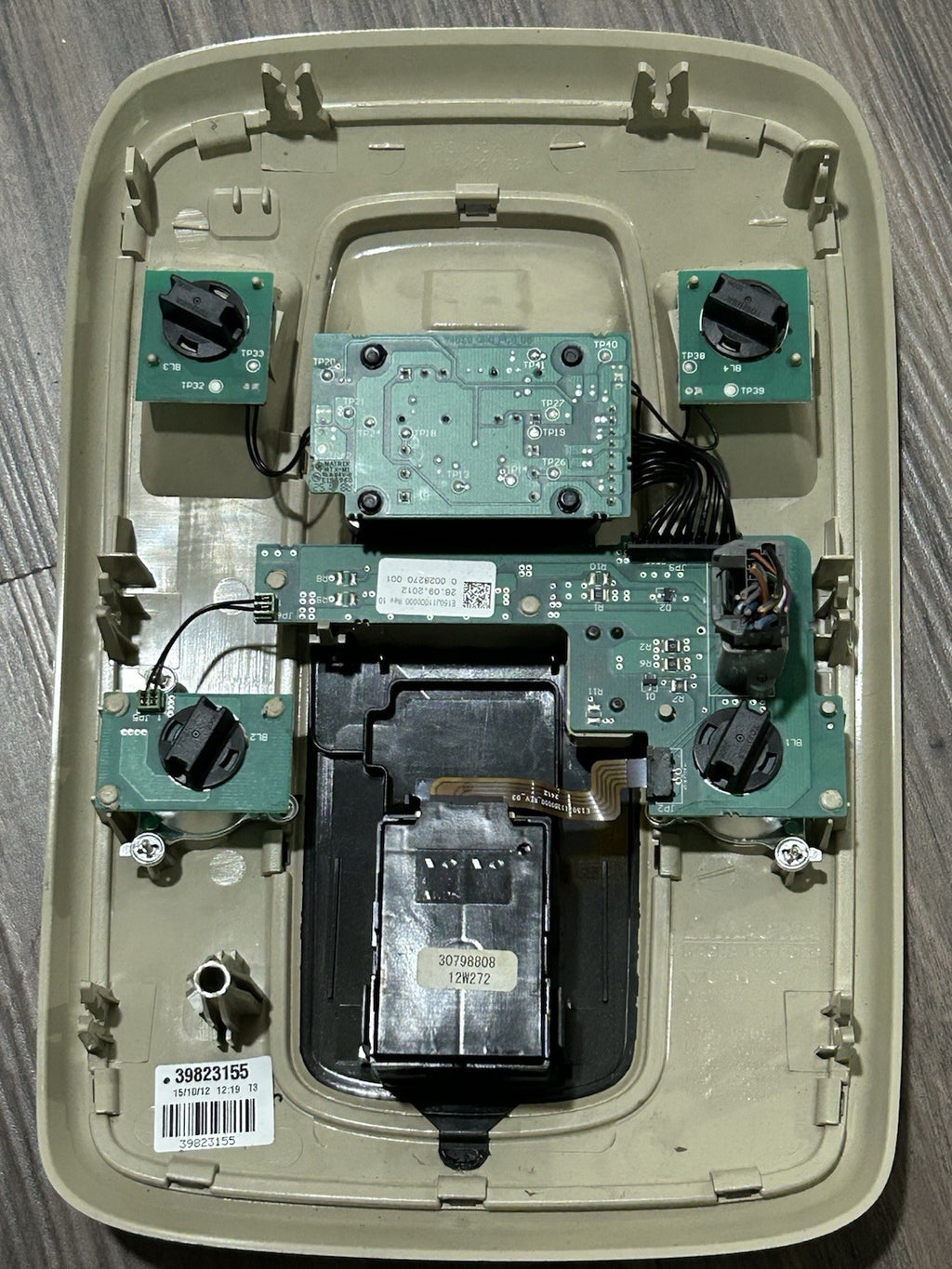 2011 2012 2013 Volvo S60 Front Roof Map Dome Light Lamp Console Tan Oem 39823155