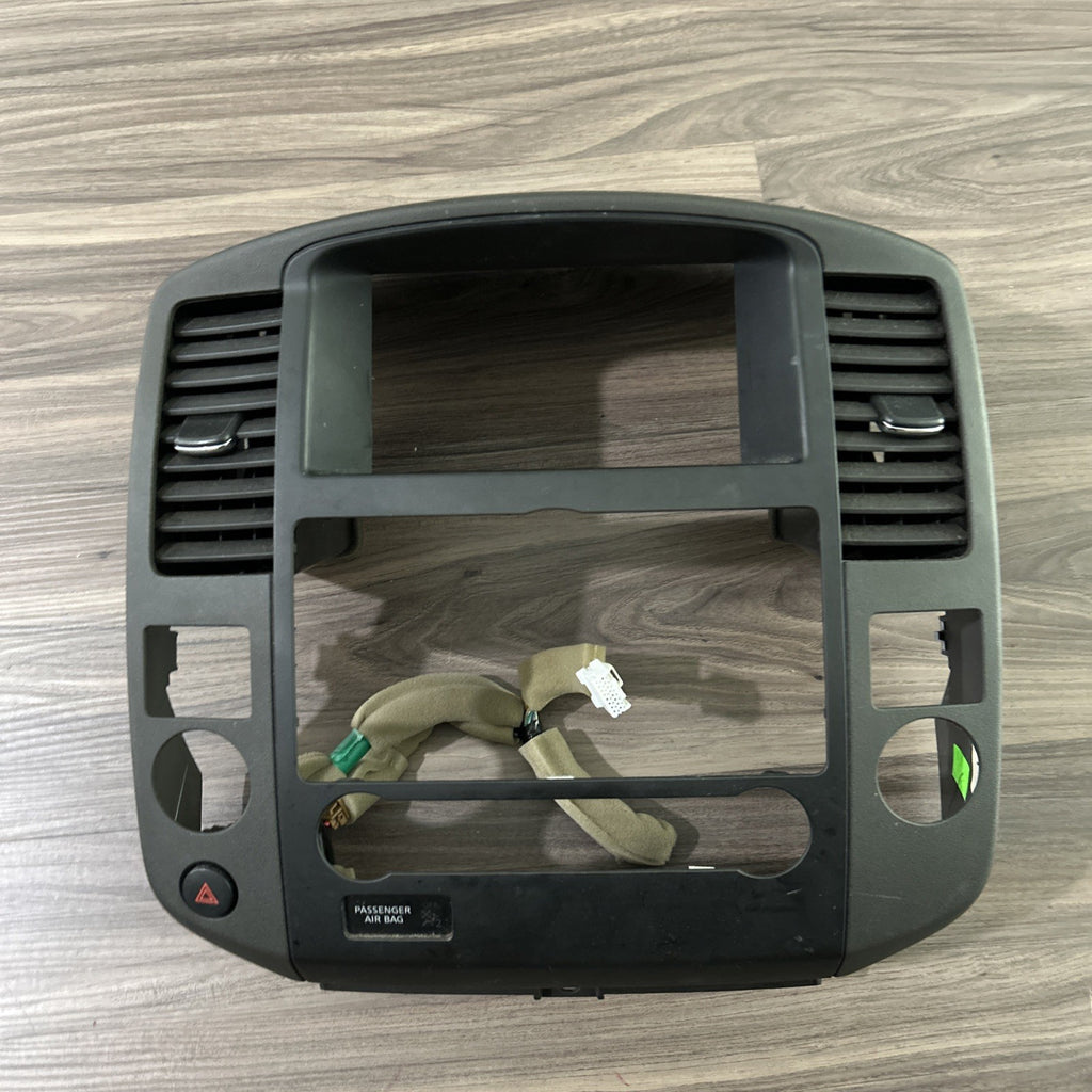 08-12 Nissan pathfinder Graphite center dash radio heat AC vent bezel trim OEM