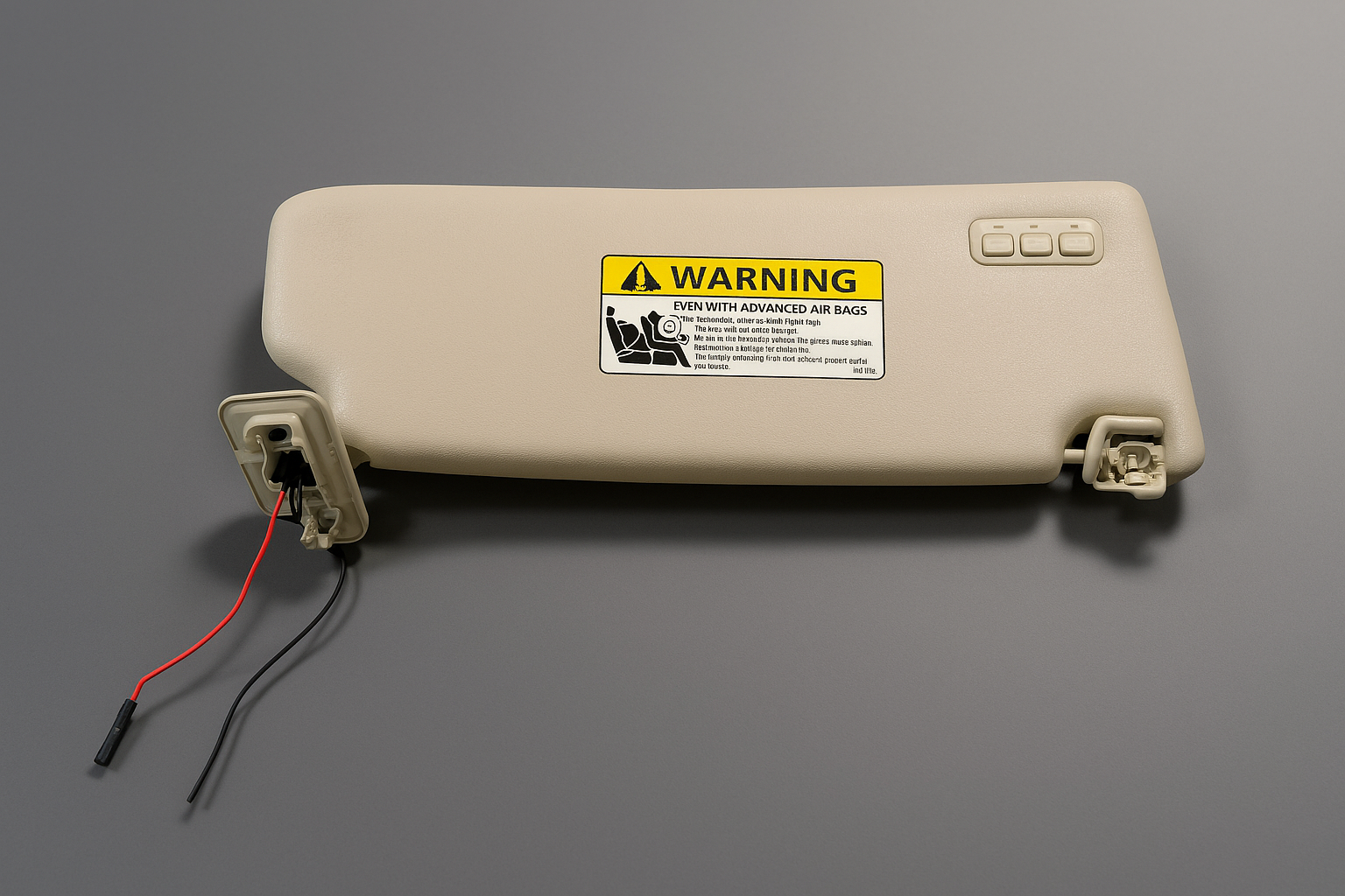 2010-2017 Volvo XC60 Left Driver Sunvisor with Homelink garage door opener beige