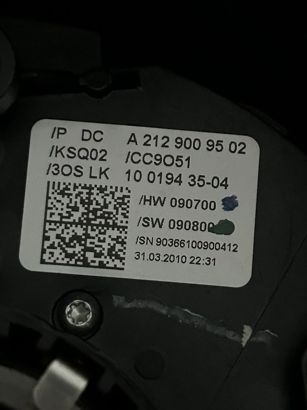 10-13 Mercedes W212 E350 E400 E550 Steering Column Combination Switch OEM