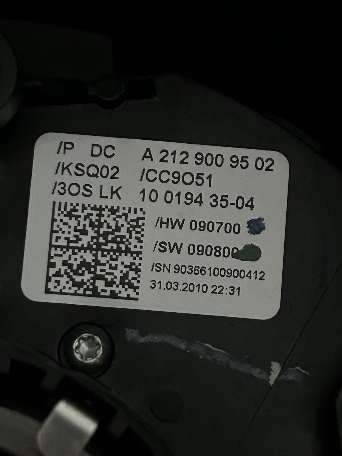 10-13 Mercedes W212 E350 E400 E550 Steering Column Combination Switch OEM