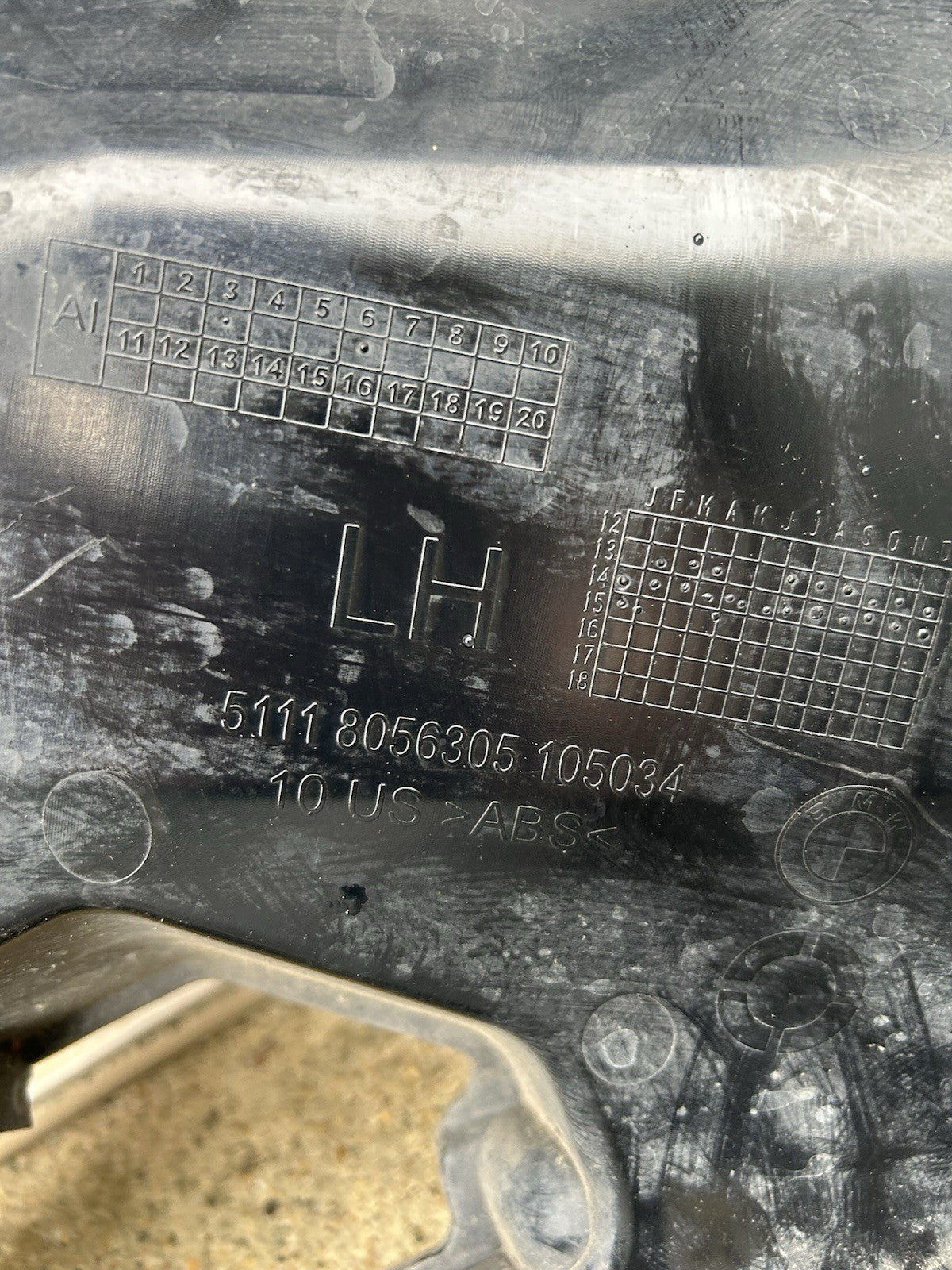 🚘14-18 BMW X5 F15 Front Left M Performance Air Duct Cover 51118056305 OEM⚙️