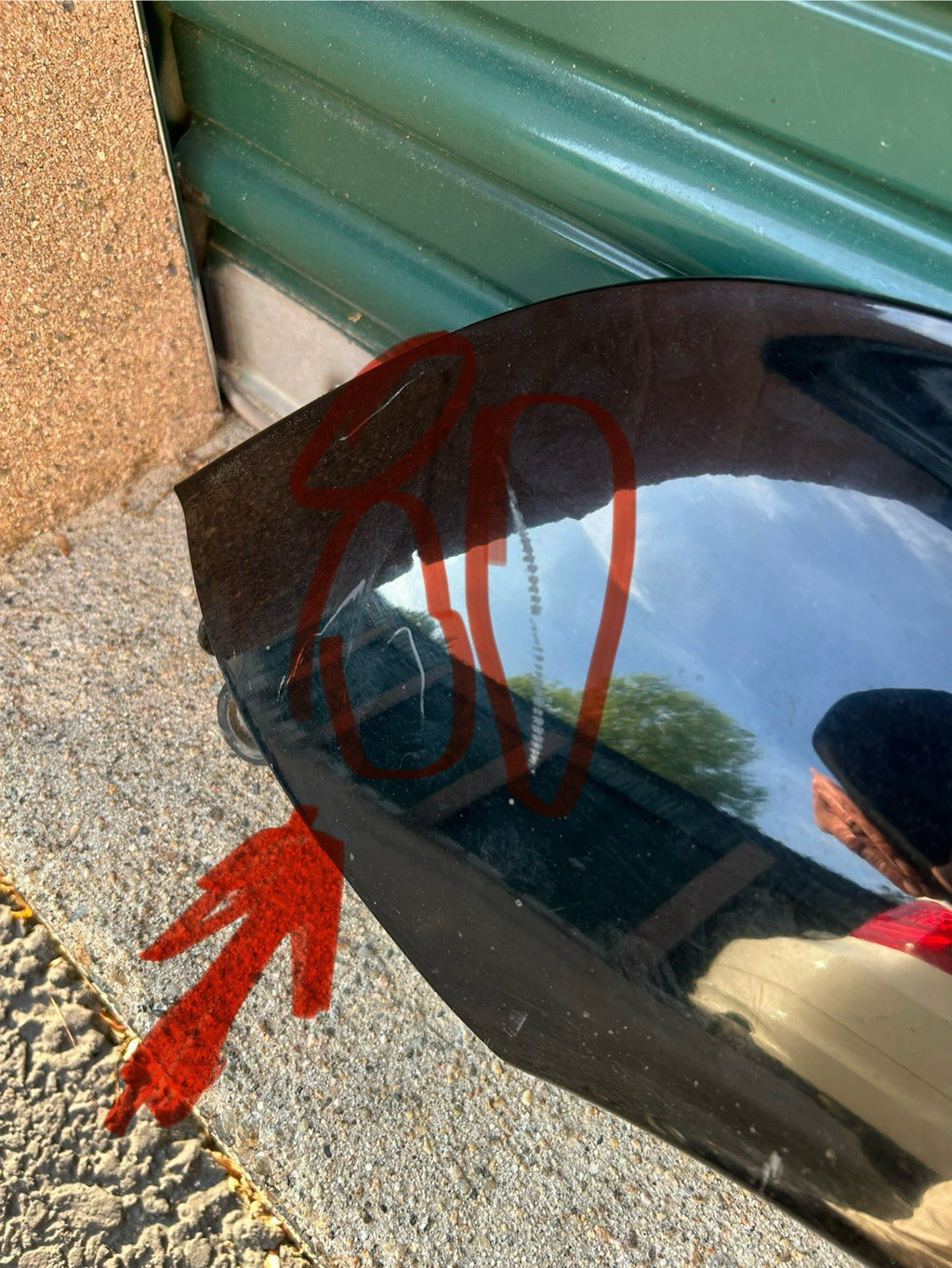 2004-2009 Lexus GX470 Right Passenger rear Fender Flare Moulding  Black 202