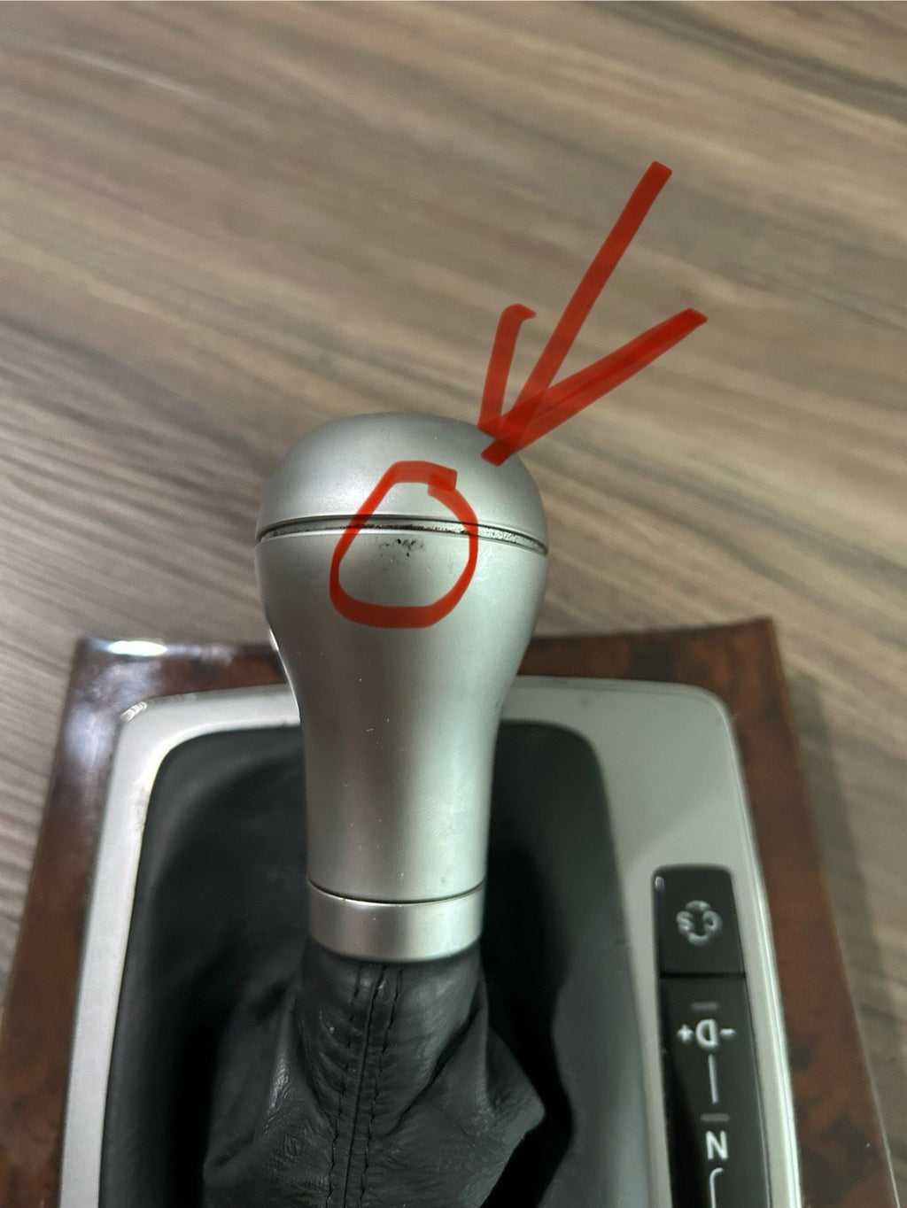 08-14 Mercedes W204, C300 Auto Shift Knob Boot & Base Trim Wood Trim