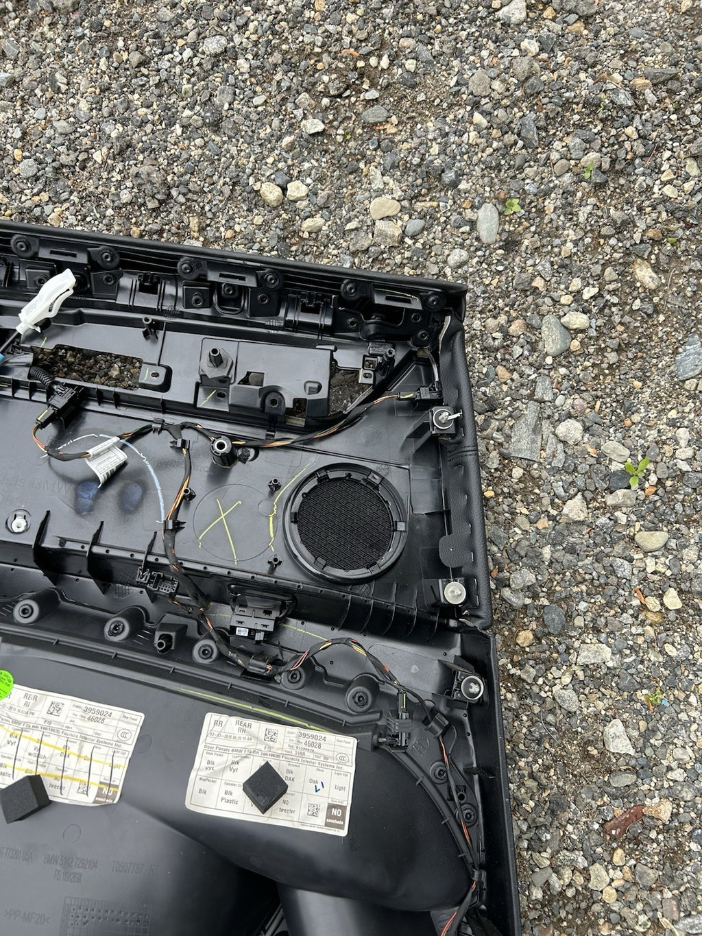 ⭐ 14-18 Bmw F15 X5 Rear Right Passenger Door Card Panel Trim Cover Black Oem