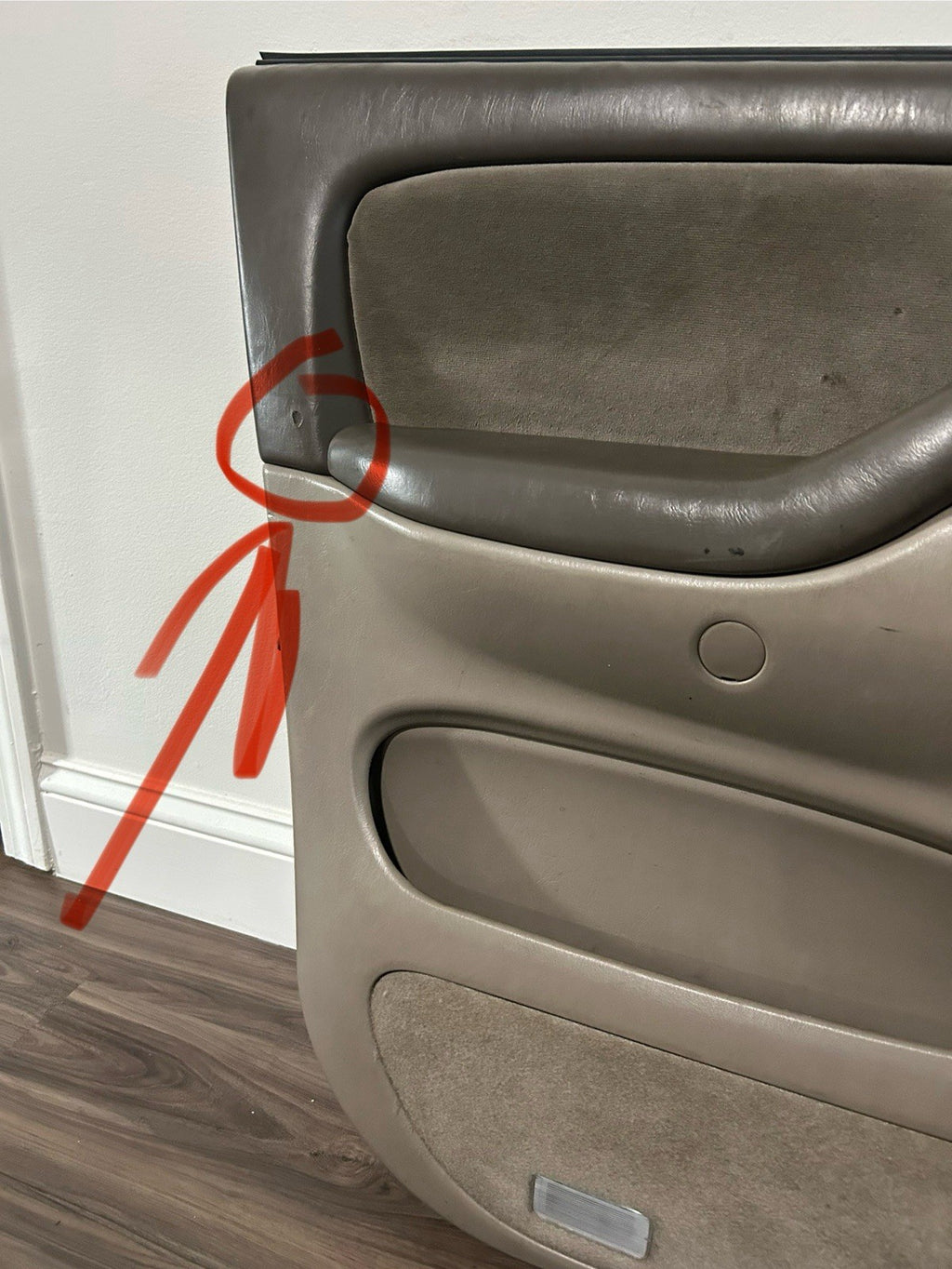 2001 2002 2003 2004 Toyota Sequoia Left Driver  Front Door Panel Trim Brown OEM