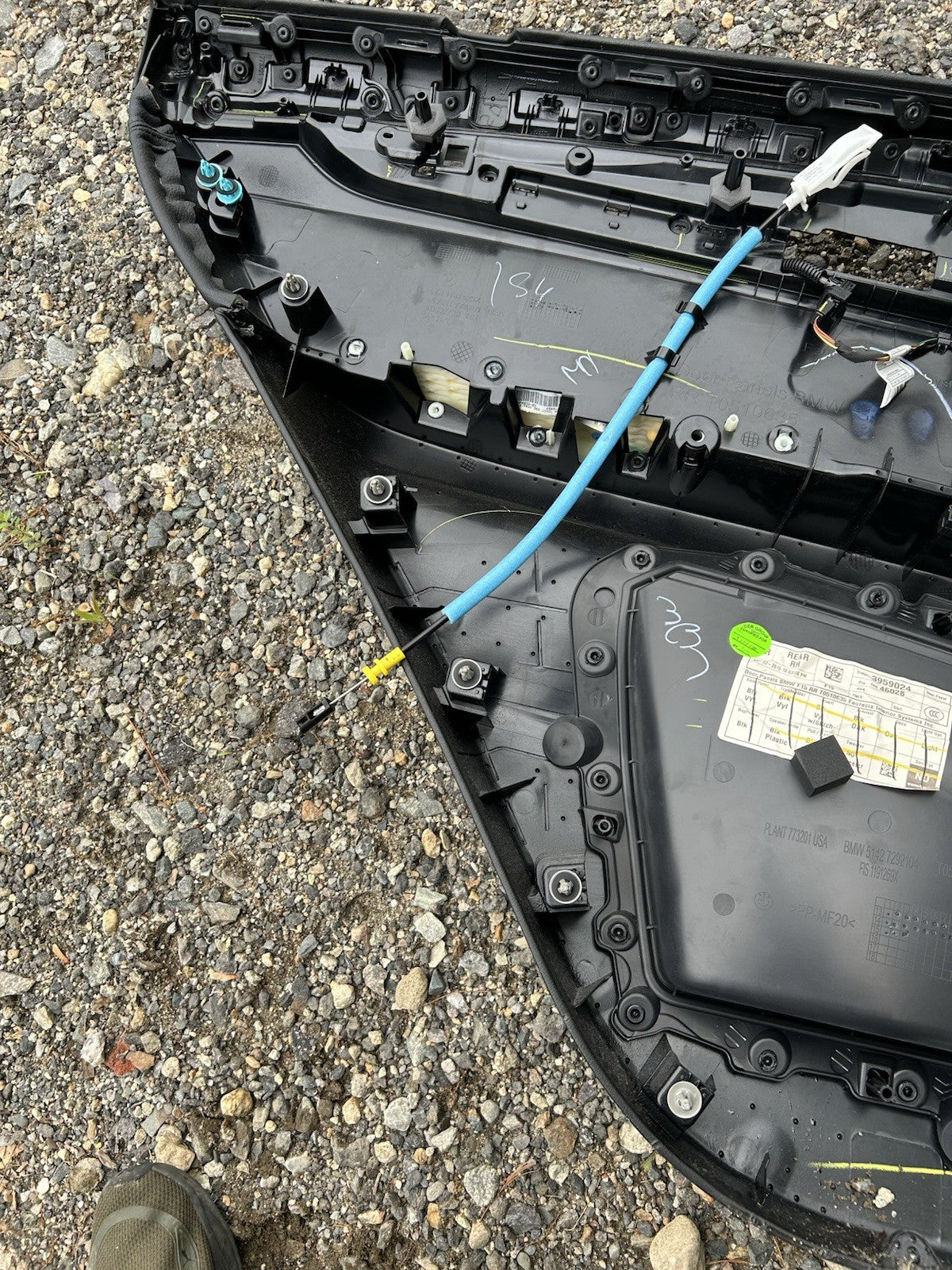 ⭐ 14-18 Bmw F15 X5 Rear Right Passenger Door Card Panel Trim Cover Black Oem