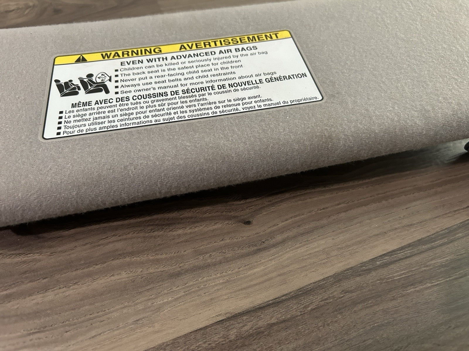 2004-2008 Toyota Solara Driver & Passenger Side Sun Visor Pair Gray