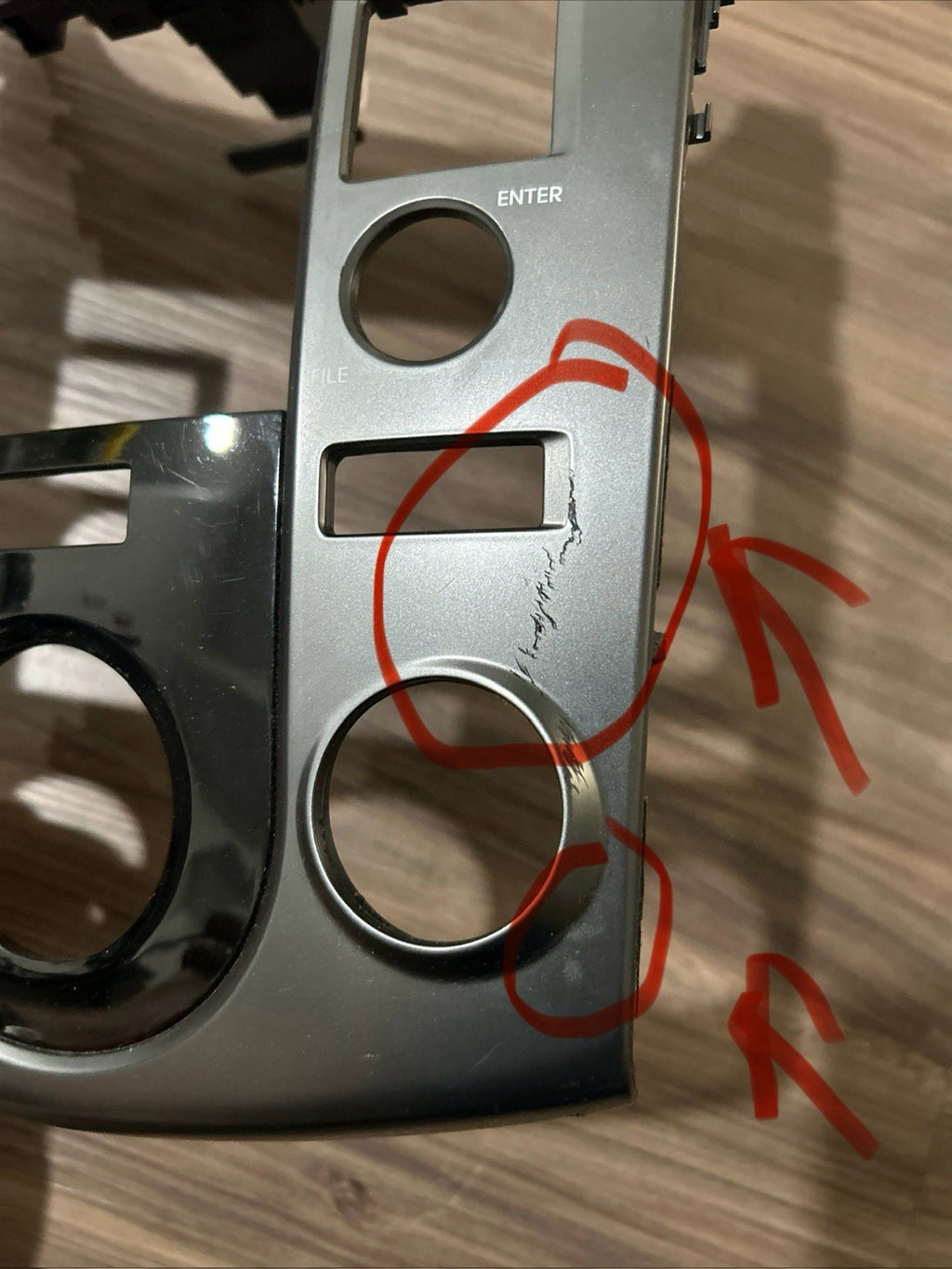 2010-2013 Kia Forte Radio Stereo Dash Bezel Trim Cover W/ Hazard