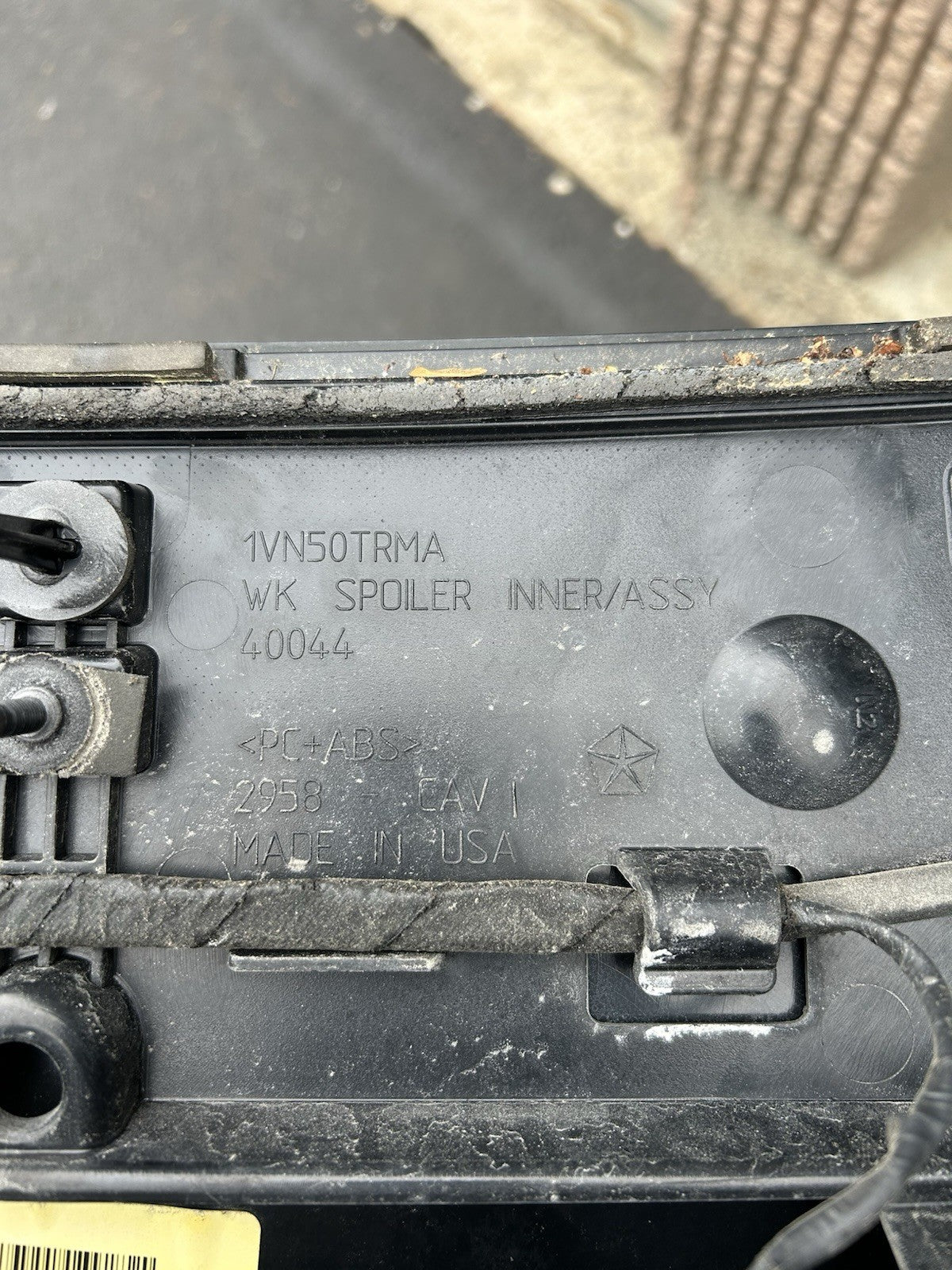 2014-2021 Jeep Grand Cherokee Rear Liftgate Upper Spoiler Wing w/Light Black OEM