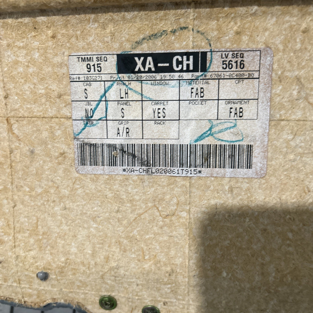 2001 2002 2003 2004 Toyota Sequoia Left Driver  Front Door Panel Trim Gray OEM