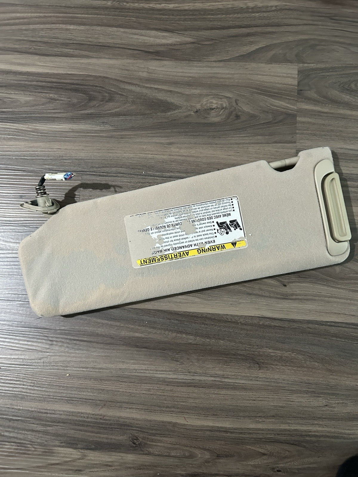 2004-2008 Toyota Solara Driver & Passenger Side Sun Visor Pair Set Tan Lighted