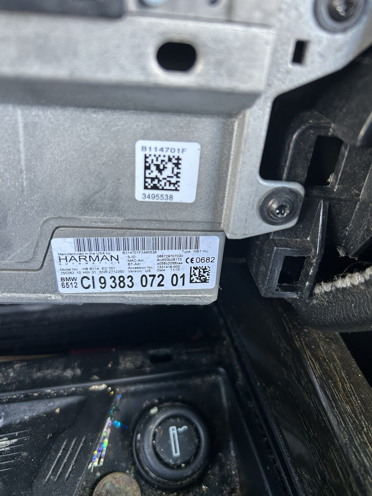 14-16 BMW 3 5 7 M5 X5 X6 (F01 F10 F15 F16 F30) CD DVD STEREO RECEIVER HEAD UNIT