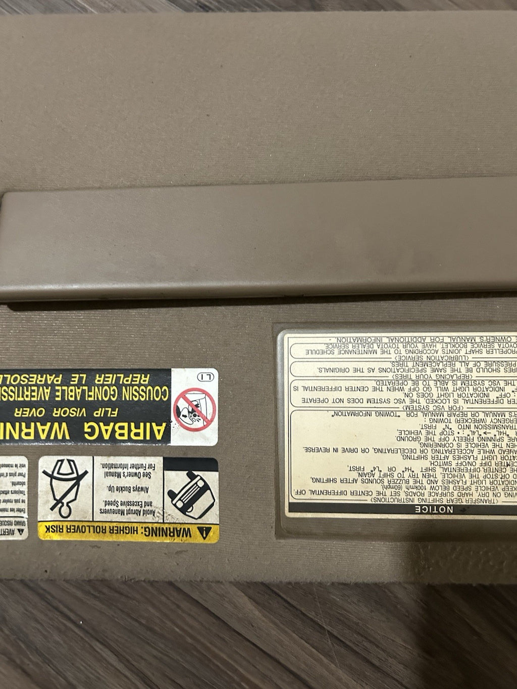 2000-2006 Toyota Tundra Sequoia DRIVER PASSENGER Left Right Sun Visor  OEM TAN