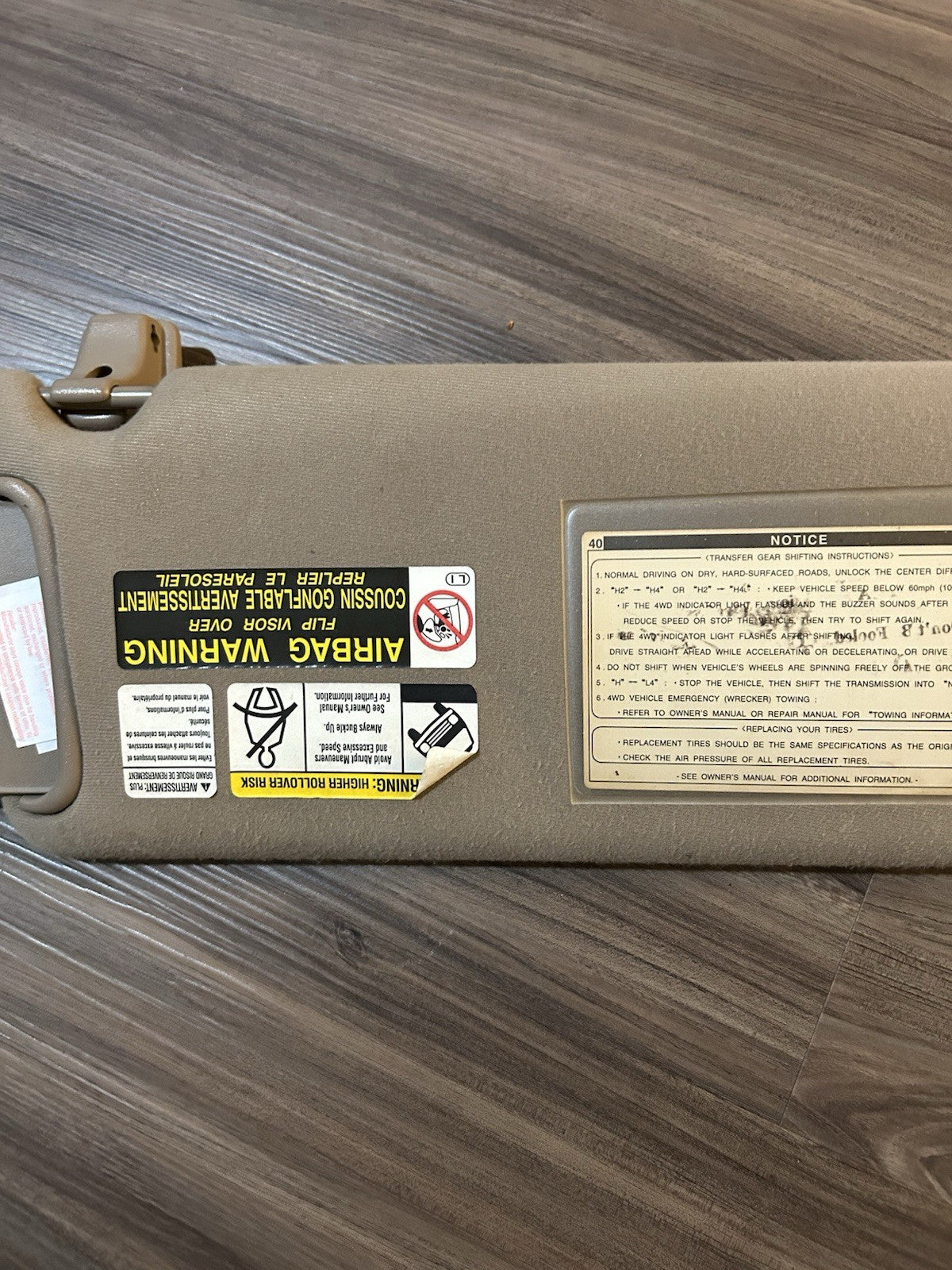 2000-2006 Toyota Tundra Sequoia DRIVER PASSENGER Left Right Sun Visor  OEM Beige