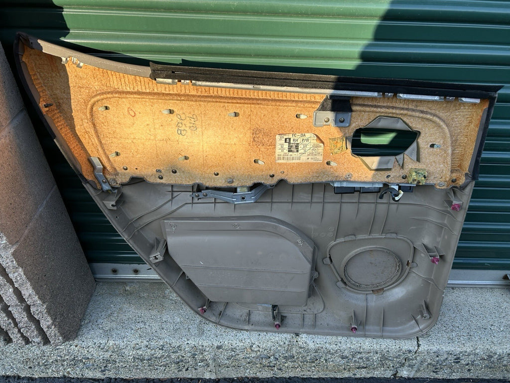 2001-2007 TOYOTA Sequoia REAR Right Passenger SIDE DOOR PANEL TRIM TAN OEM