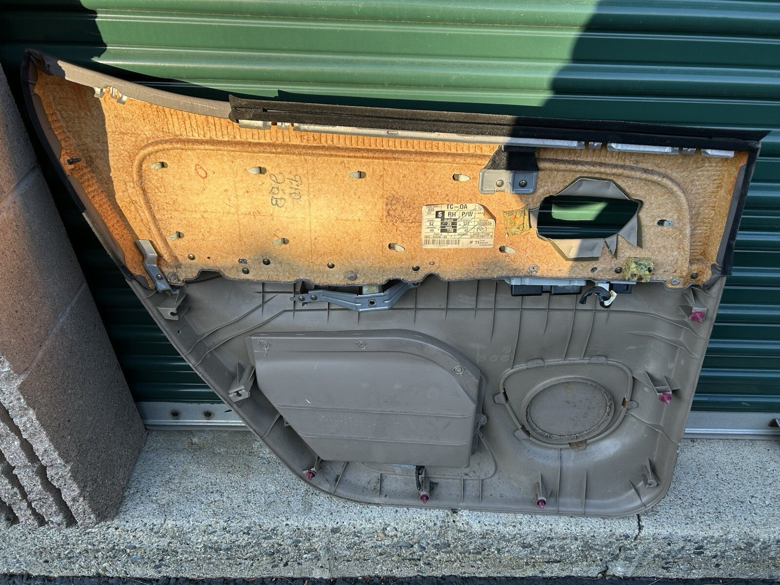 2001-2007 TOYOTA Sequoia REAR Right Passenger SIDE DOOR PANEL TRIM TAN OEM