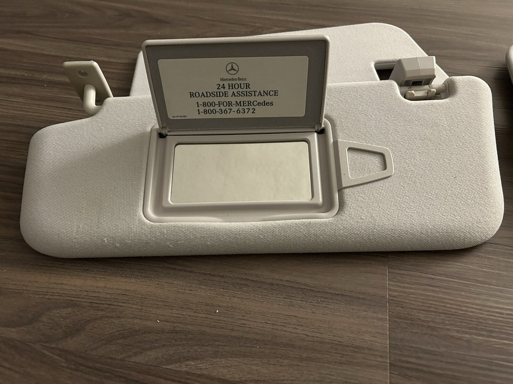 Sun Visor Set 2003-2009 Mercedes E320 E350 E500 E550 E55 E63 AMG Light Gray OEM