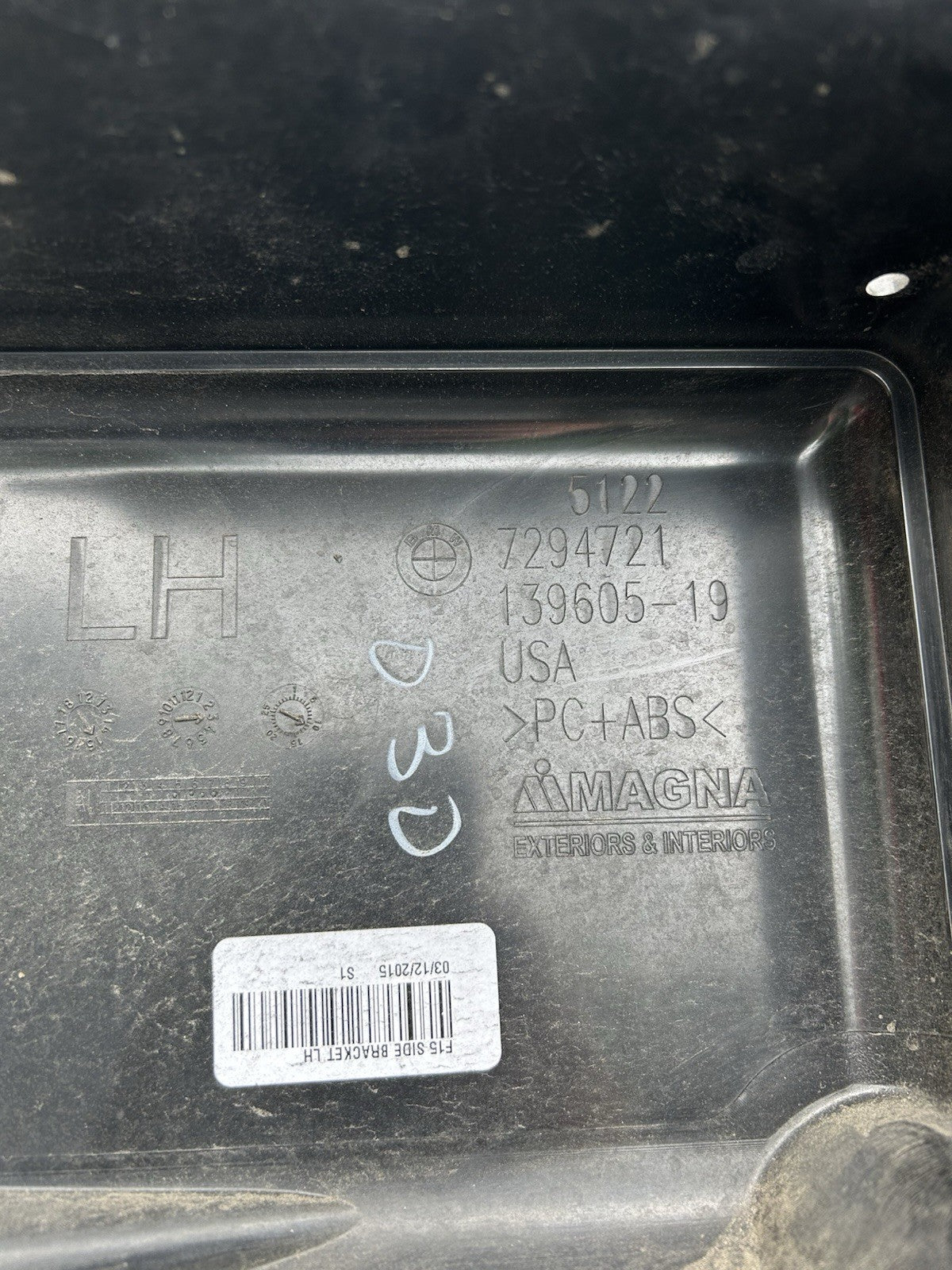 🚘2014-2018 BMW X5 F15 Rear Left Driver Bumper Support Bracket 7294721 OEM❄️