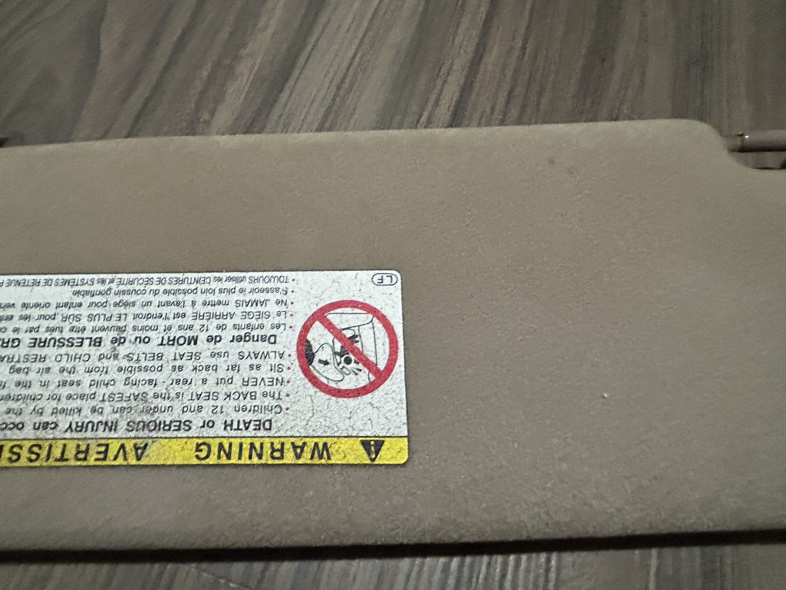 1996-2002 Toyota 4Runner Driver and Passenger Side Sun Visor Set Pair Tan color