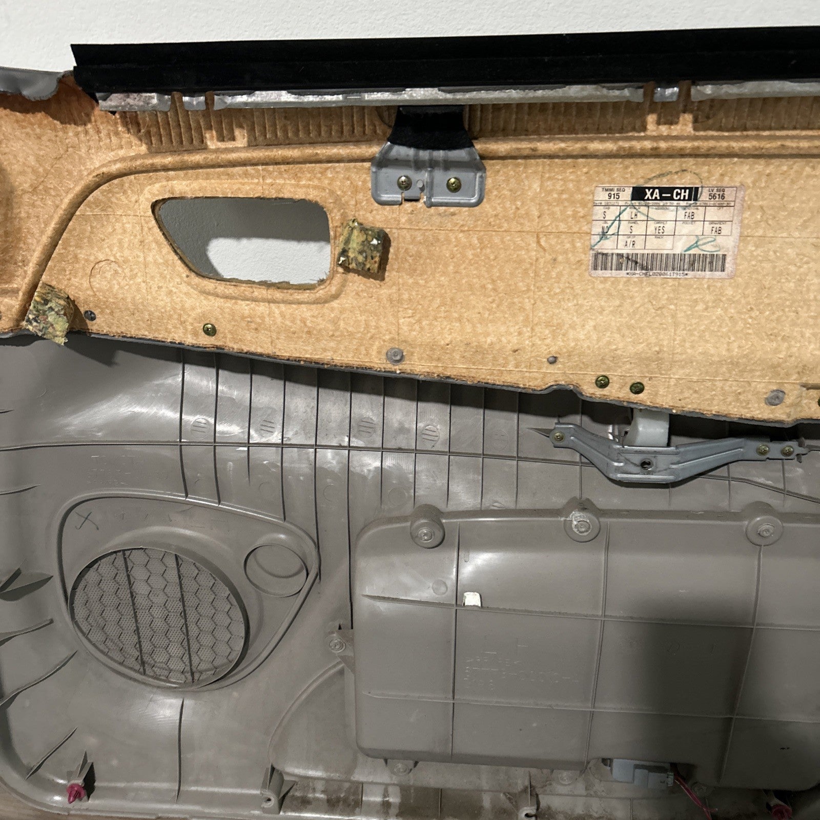 2001 2002 2003 2004 Toyota Sequoia Left Driver  Front Door Panel Trim Gray OEM