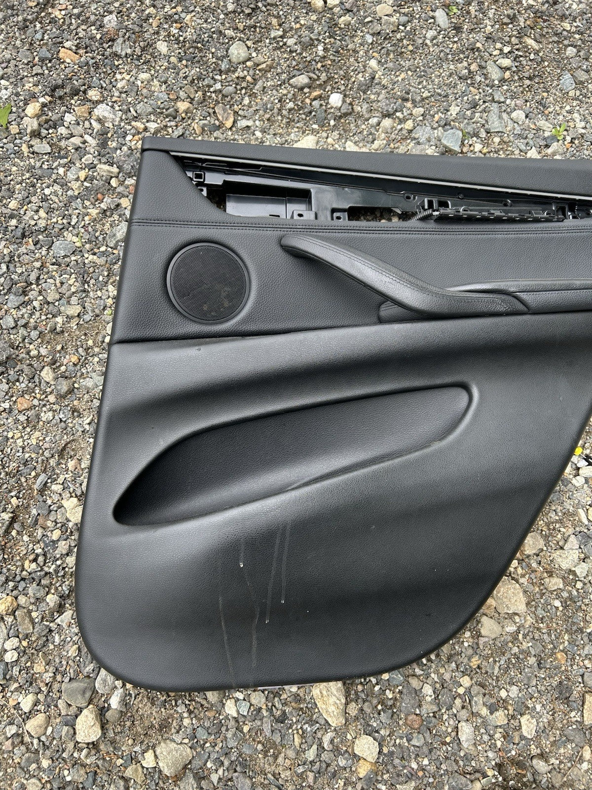 ⭐ 14-18 Bmw F15 X5 Rear Right Passenger Door Card Panel Trim Cover Black Oem