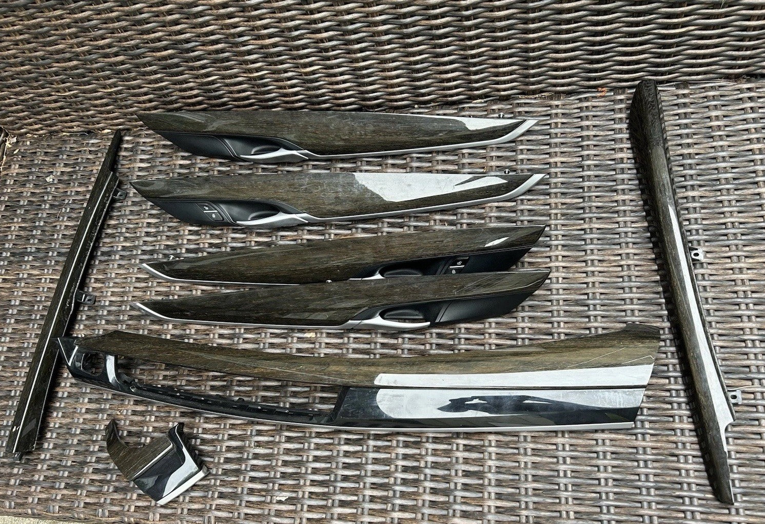 14–18 OEM BMW X5 F15 Interior Wood Trim Set – Vintage Red