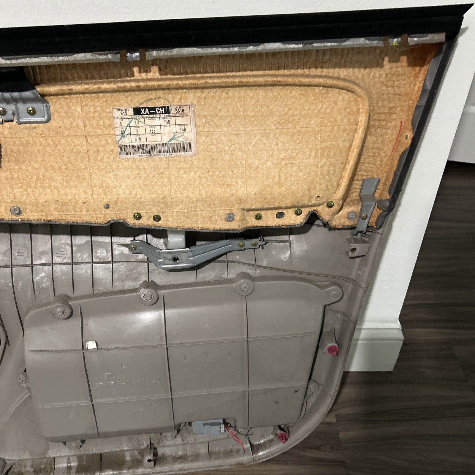 2001 2002 2003 2004 Toyota Sequoia Left Driver  Front Door Panel Trim Gray OEM