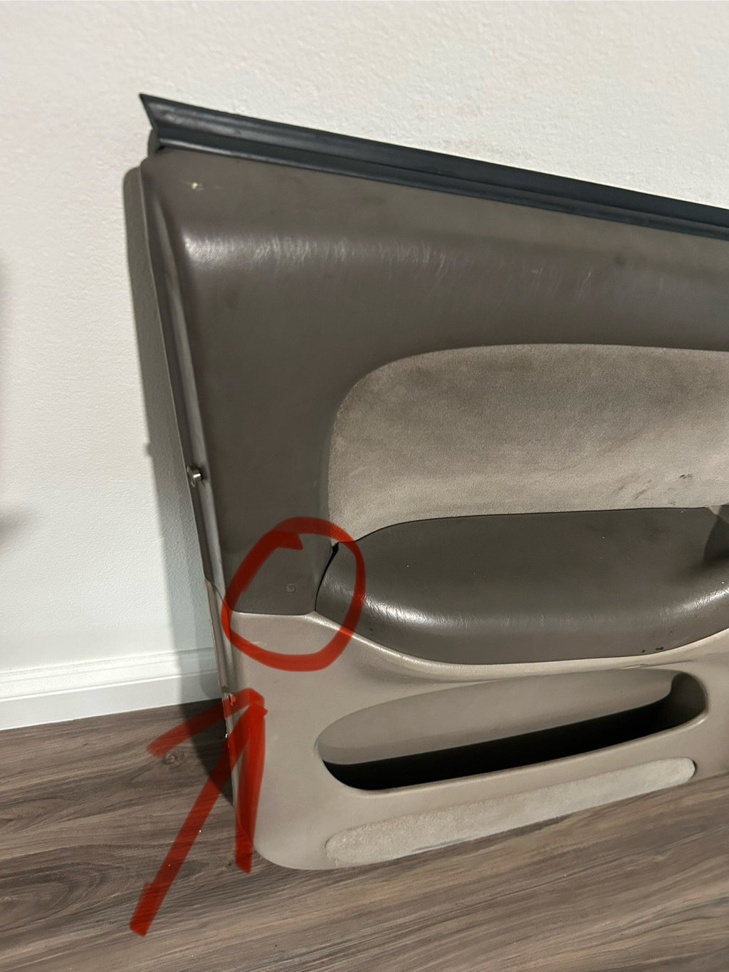 2001 2002 2003 2004 Toyota Sequoia Left Driver  Front Door Panel Trim Brown OEM