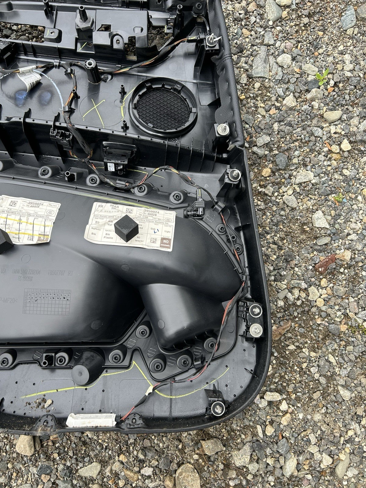 ⭐ 14-18 Bmw F15 X5 Rear Right Passenger Door Card Panel Trim Cover Black Oem