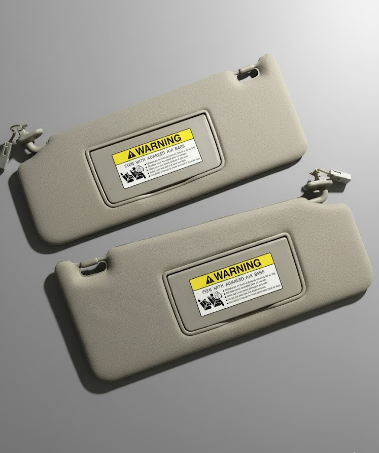 2007-2012 Acura RDX Sun Visor driver & passenger set (taupe / light gray)