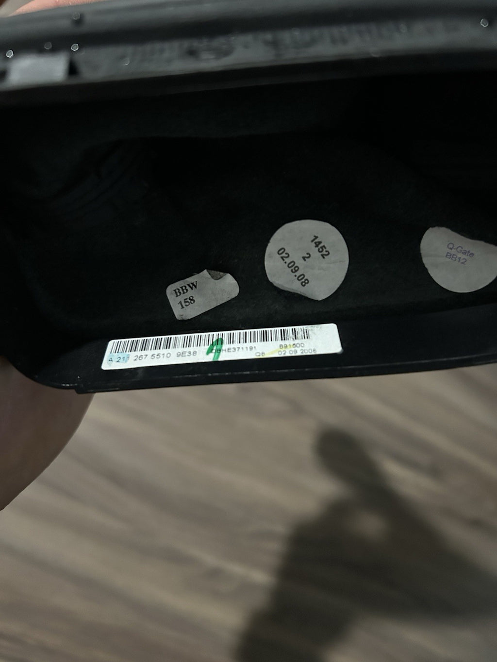 2007-2009 Mercedes W211 E350 E550 OEM Shifter Knob & Boot BLACK & METAL  #147